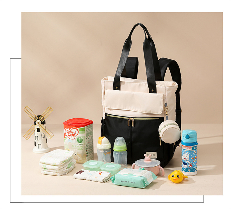 New fashionable and multi-functional mom bag, large-capacity mother and baby bag, travel backpack, single-shoulder bag, handbag undefined