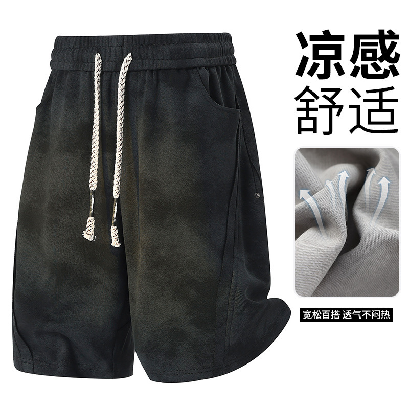 Plus-Size Straight-Leg Five-Point Shorts with Ice-Feel Fabric, Casual Sports Shorts for Men, Extra-Large Shorts for Big and Tall Individuals Plus-Size Straight-Leg Five-Point Shorts with Ice-Feel Fabric, Casual Sports Shorts for Men, Extra-Large Shorts for Big and Tall Individuals
