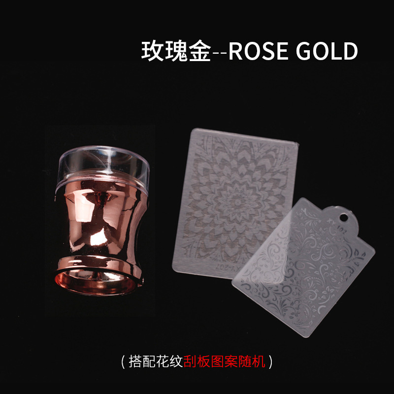 Transfronterizo nuevo sello de silicona de uñas galvanoplastia grande cabeza de impresión transparente completa 3,8 cm con tapa herramienta de impresión DIY