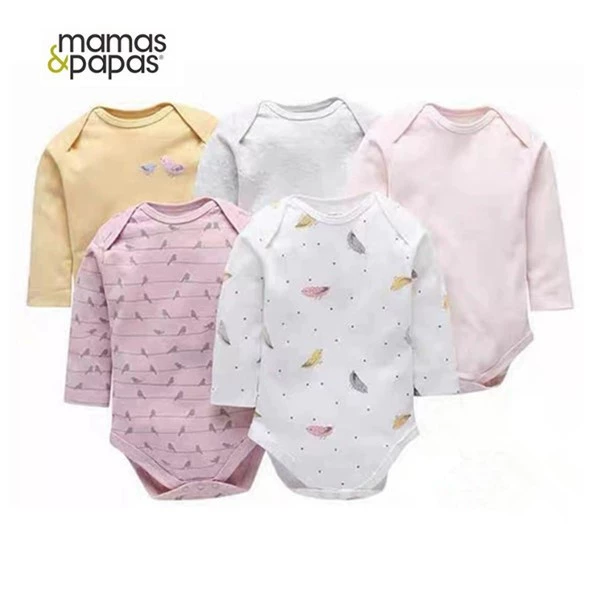 Мама и папа Мamas&papas производитель весна, осень и лето чистый хлопок детская одежда с длинным рукавом и коротким рукавом треугольник хамер 5 предметов сумка