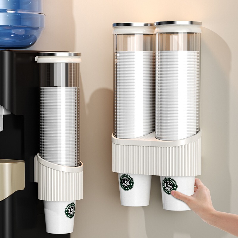 Disposable Cup Dispenser, Wall-Mounted, High-End Paper Cup Holder Next to the Water Dispenser, Water Cup Storage Rack, Bar Counter Storage Rack Disposable Cup Dispenser, Wall-Mounted, High-End Paper Cup Holder Next to the Water Dispenser, Water Cup Storage Rack, Bar Counter Storage Rack