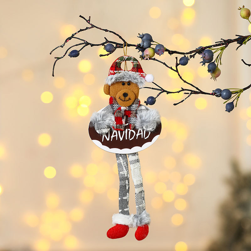 Decoraciones de Navidad anciano muñeco de nieve ciervo regalos de Navidad pequeño colgante muñeca de peluche colgante de árbol de Navidad suministros