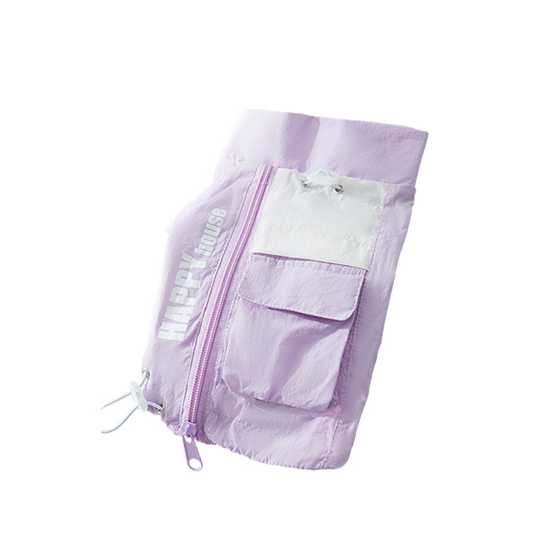 Perro verano fresco y transpirable letras al aire libre costura ropa de protección solar chaleco para perros pequeños y medianos ropa para mascotas de estilo británico