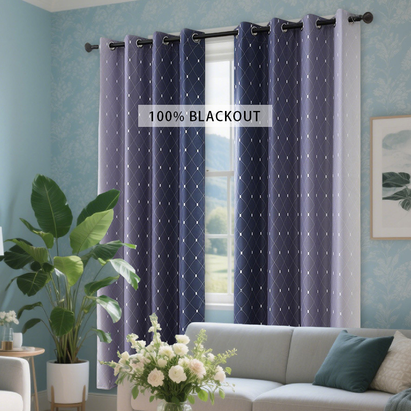 Finished Blackout Curtains Nordic Style Modern Simple Sun-proof Heat-insulating Suitable For Balcony_voghion.com