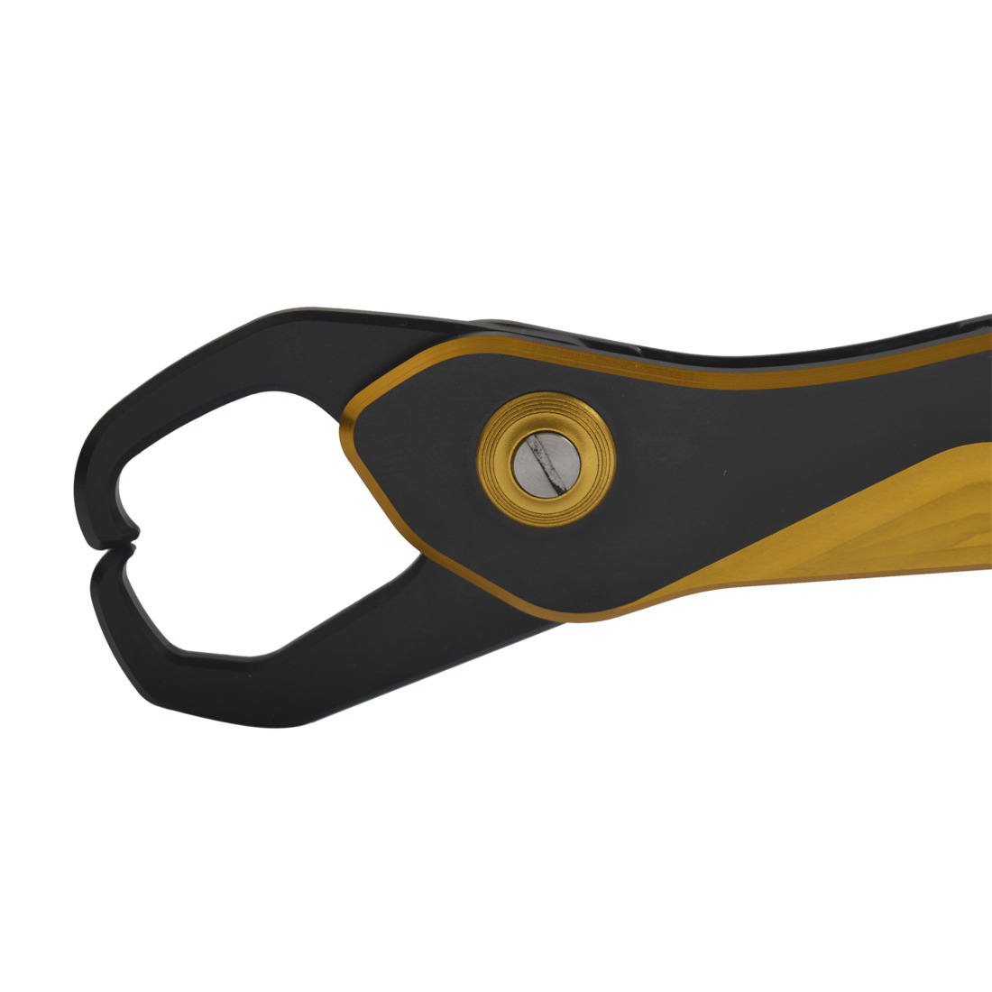 En stock de aleación de aluminio dispositivo de control de pescado tipo pistola de dos colores ligero alicates de pesca herramientas de pesca artes de pesca al por mayor con la cuerda perdida