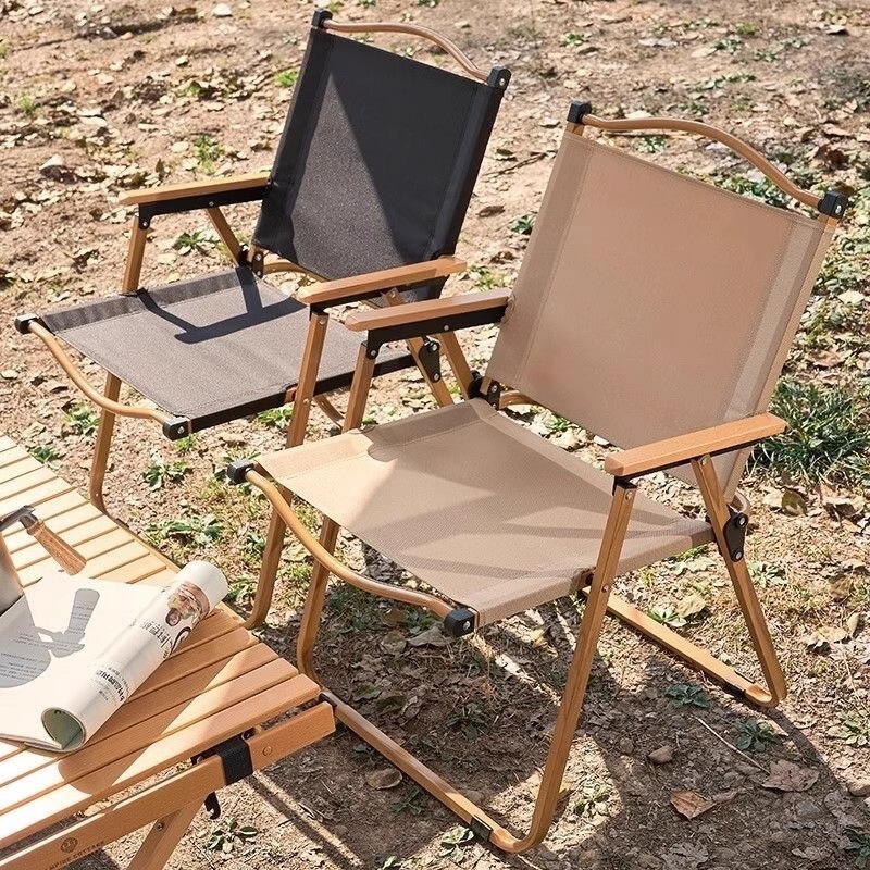Kermit Chair Outdoor Portable Folding Chair Lightweight Camping Equipment Picnic Fishing Stool with Backrest Beach Chair
