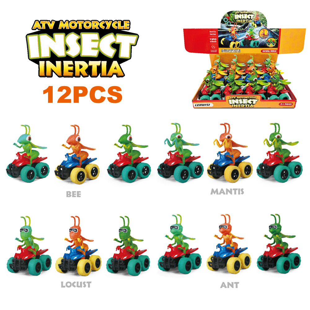 Transfronterizos niños juguetes de automóviles inerciales insectos hormiga coche dinosaurio decoración puzzle juego de juguetes para niños lotes