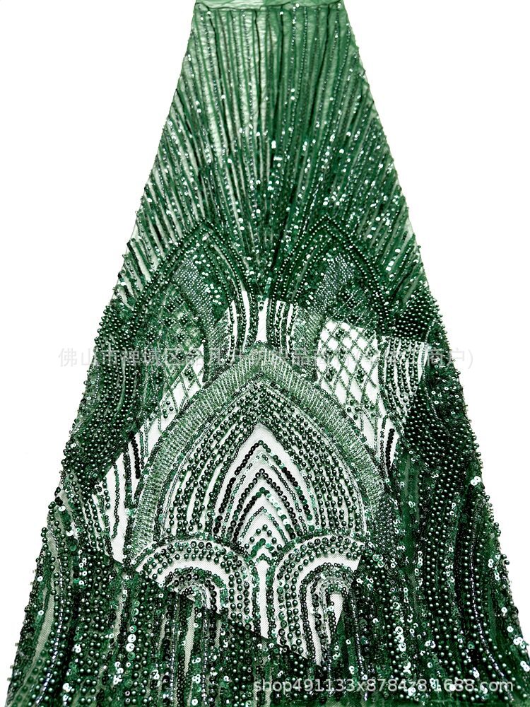Nuevo arcuado diamante pesado tela de perlas de clavos foto de boda alta figura delgada tela de vestido de coda de pez