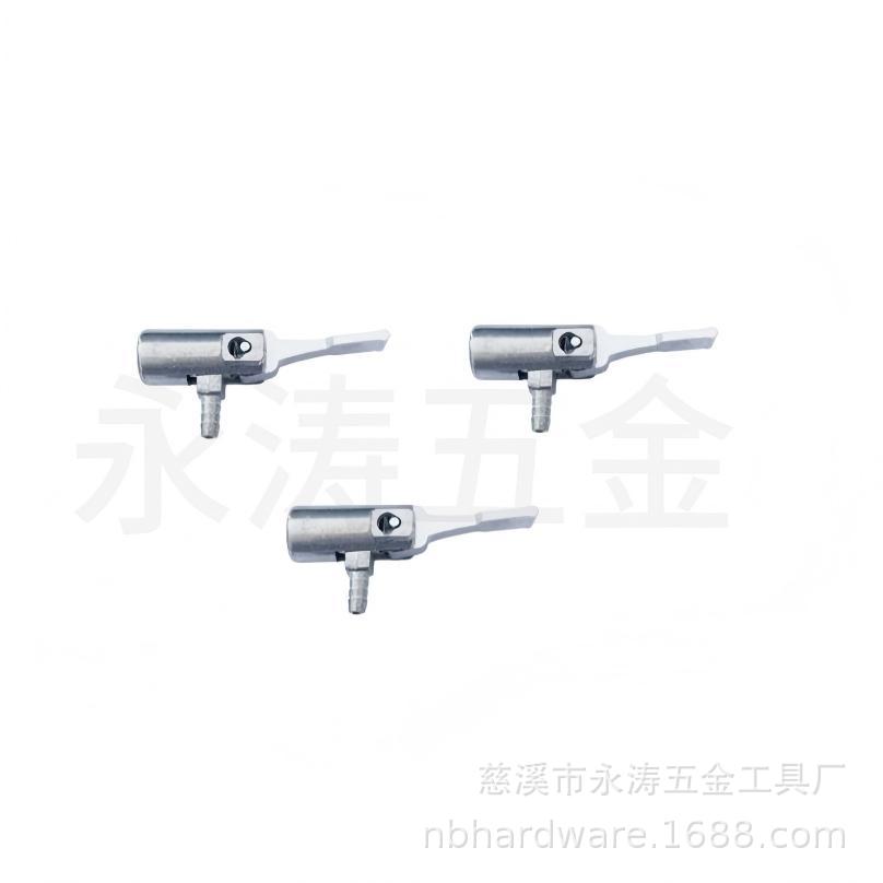 源头厂家直供各种大铝合金充气转换嘴压把打气筒配件现货量大价优