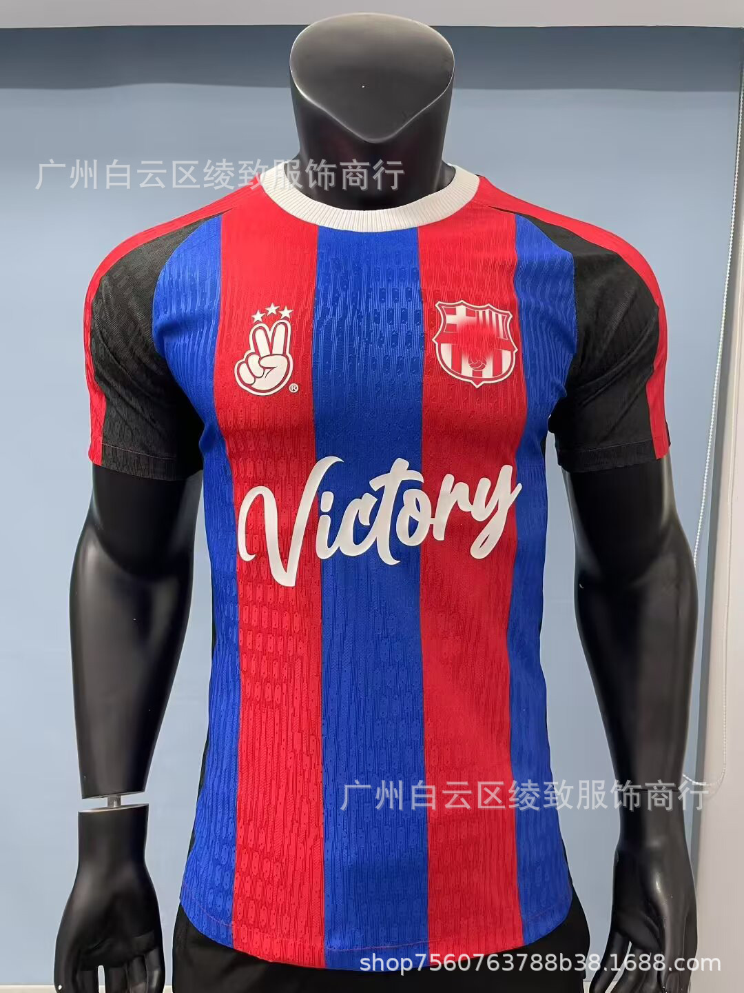 FC Barcelona Custom Victory Home Jersey Red/Blue