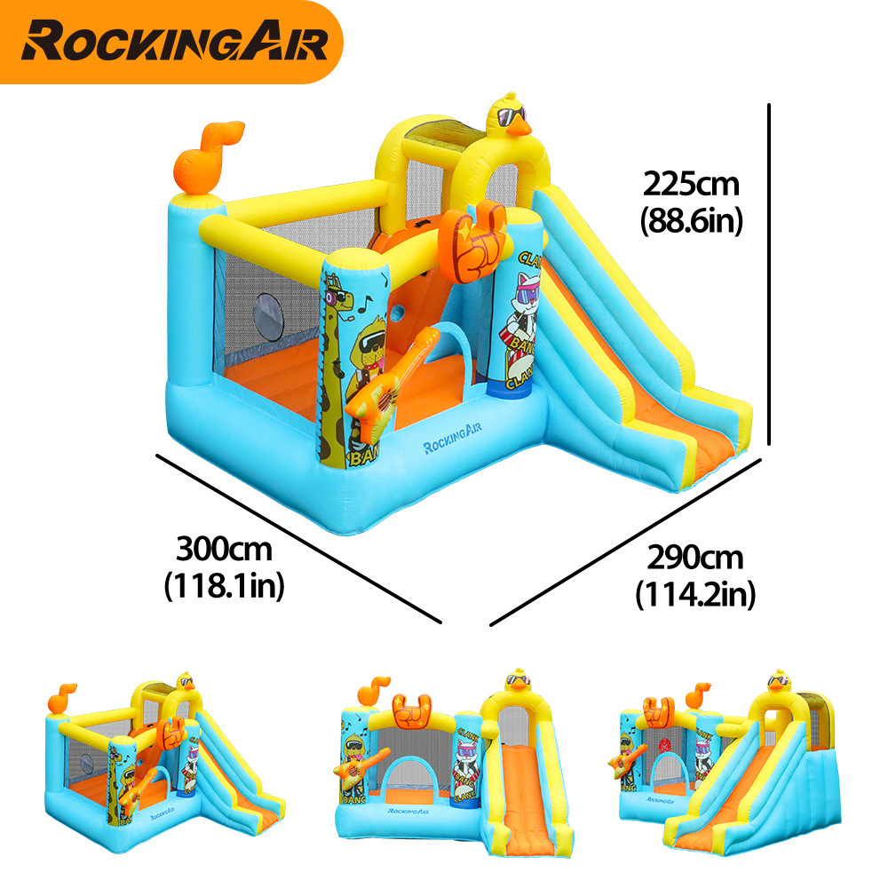 Hogar Oxford Tela Castillo inflable Gran pato amarillo Hogar Castillo inflable Fiesta para niños Castillo inflable para niños Niños