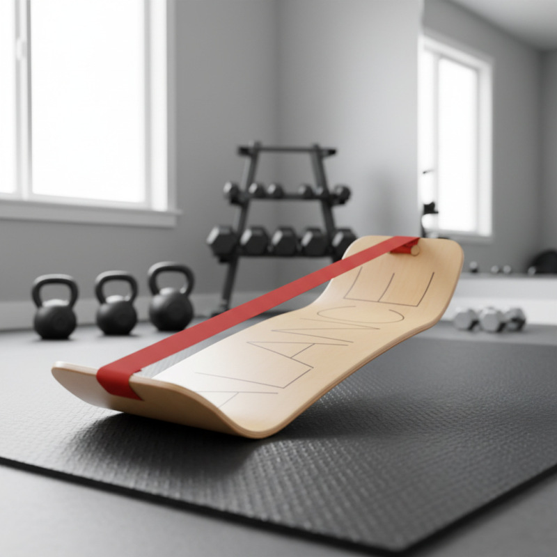 Wooden Balance Board Relaxation Board for Children and Adults Fitness Equipment Home Gym Training Yoga