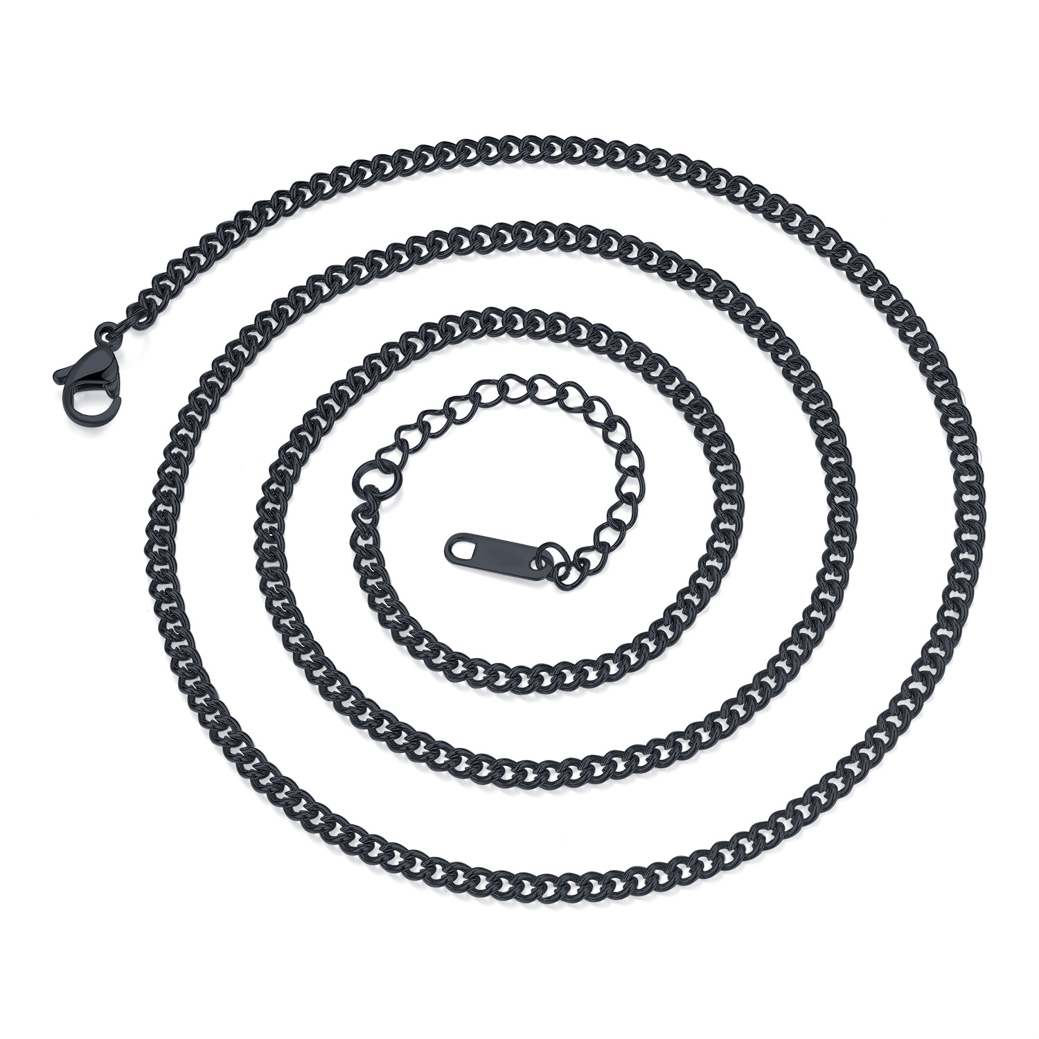 Herren Vintage Kette Aus Titan Einzigartige Flache Halskette_voghion.com