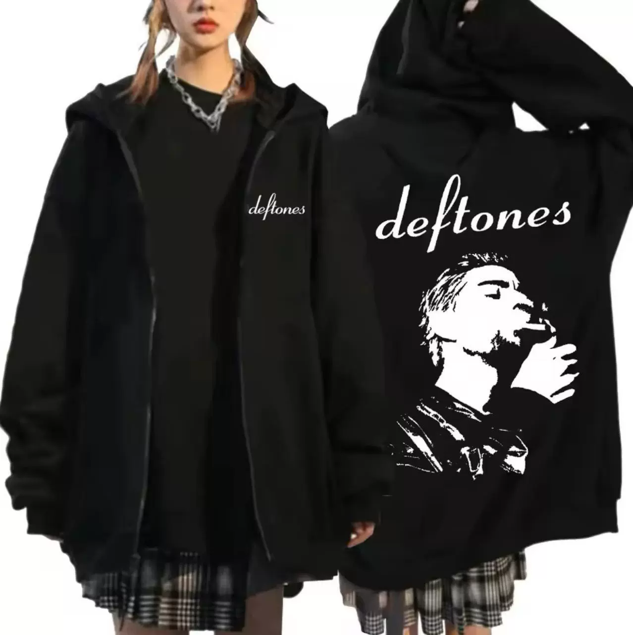 Толстовка (DEFTONES) на молнии, унисекс, цвета разные, размеры S–XXXL