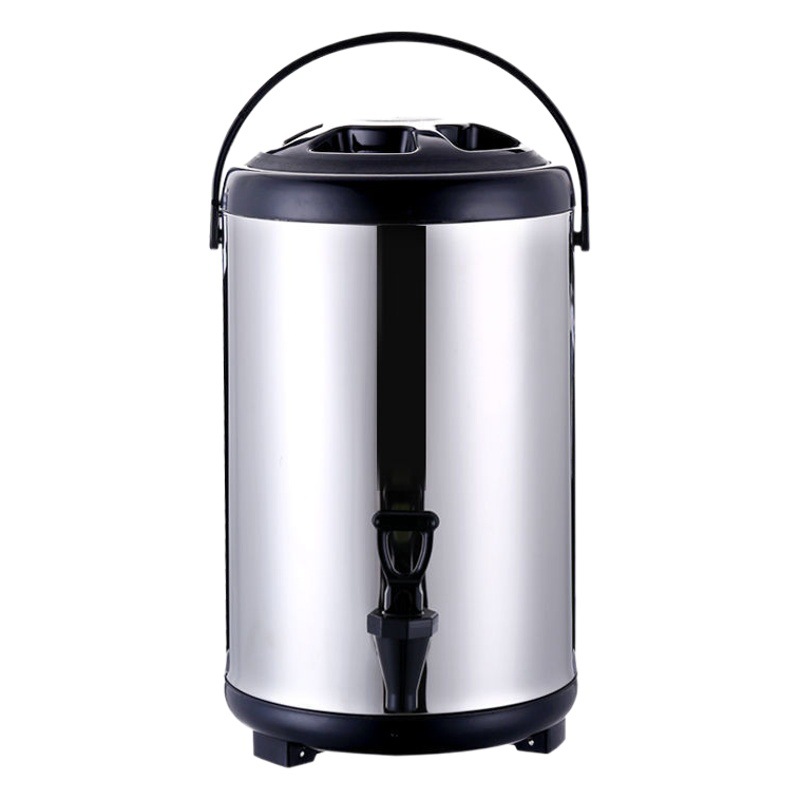 304 Double-Layer Foam Insulation Bucket Commercial Milk Tea Bucket Stainless Steel Insulation Bucket Soy Milk Bucket Juice Breakfast Bucket Factory