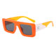 New Square frame European and American color matching sunglasses cross-border snowflake accessories X wide leg sunglasses wholesale factory