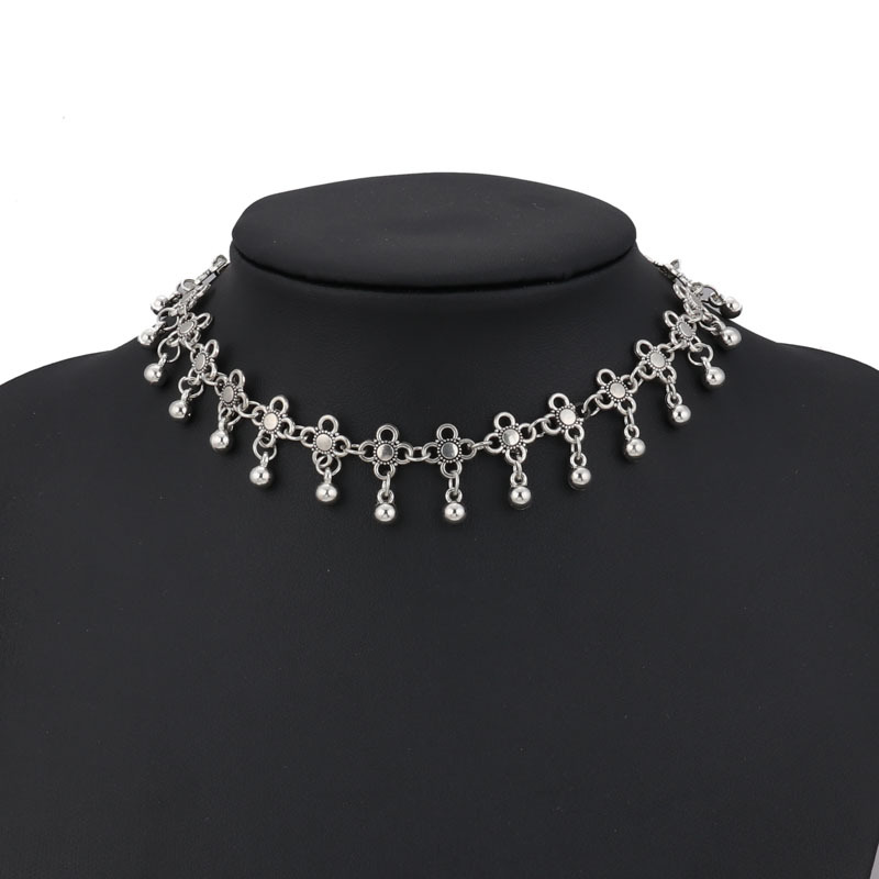 Zinc Alloy Chain Material 1 Piece Quantity Vacation Classic Style Flower Zinc Alloy Choker Wholesale