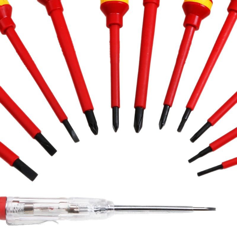 Feilu Cruz eléctrico aislado destornillador traje alemán VDE-9913 de alta presión resistente a la boca plana destornillador alicates