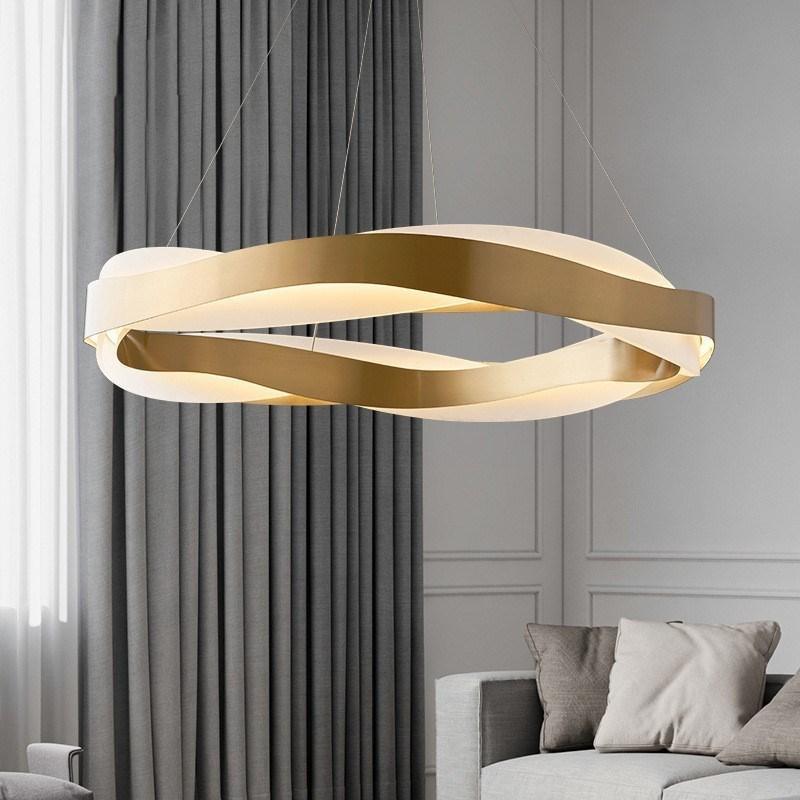 Modern Minimalist Living Room Chandelier, Elegant Bedroom Lamp, Cloud Sea Electroplated Stainless Steel Led Light, Ce Certified