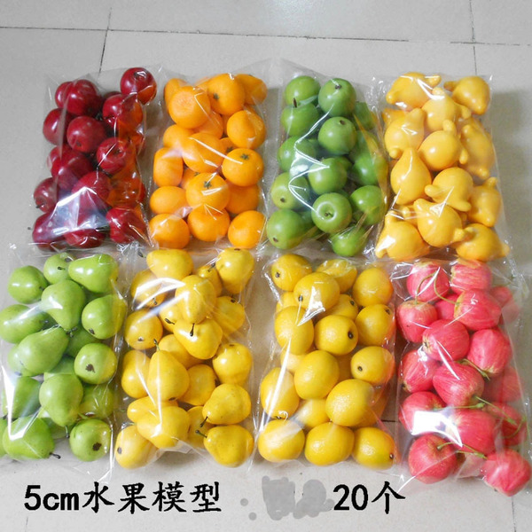 Simulated fruit model props realistic fake apple pear lemon orange…