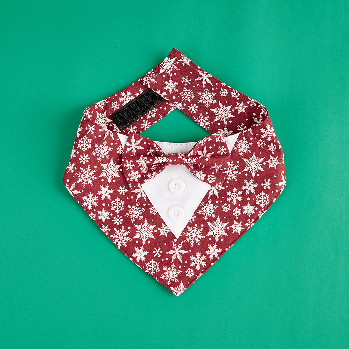 TANPOPO transfronterizo nuevo Papá Noel copo de nieve para mascotas traje para mascotas toallas de saliva accesorios toallas bufandas triangulares