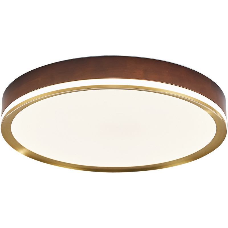 Luz de techo de la sala de estar nueva protección de ojos china comedor dormitorio ultra delgada madera sólida de nuez negra 2026 nueva lámpara de estudio 667L