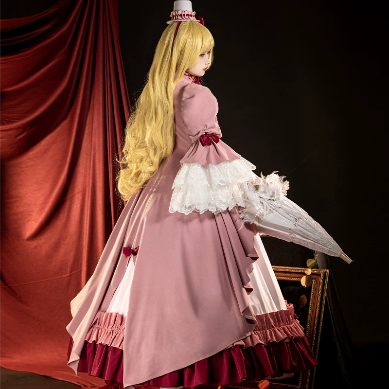 Готовый запас, платье Cos pink G5413 из коллекции Nado GOSICK Goth Loli Detective Casebook Викторика кукольное платье