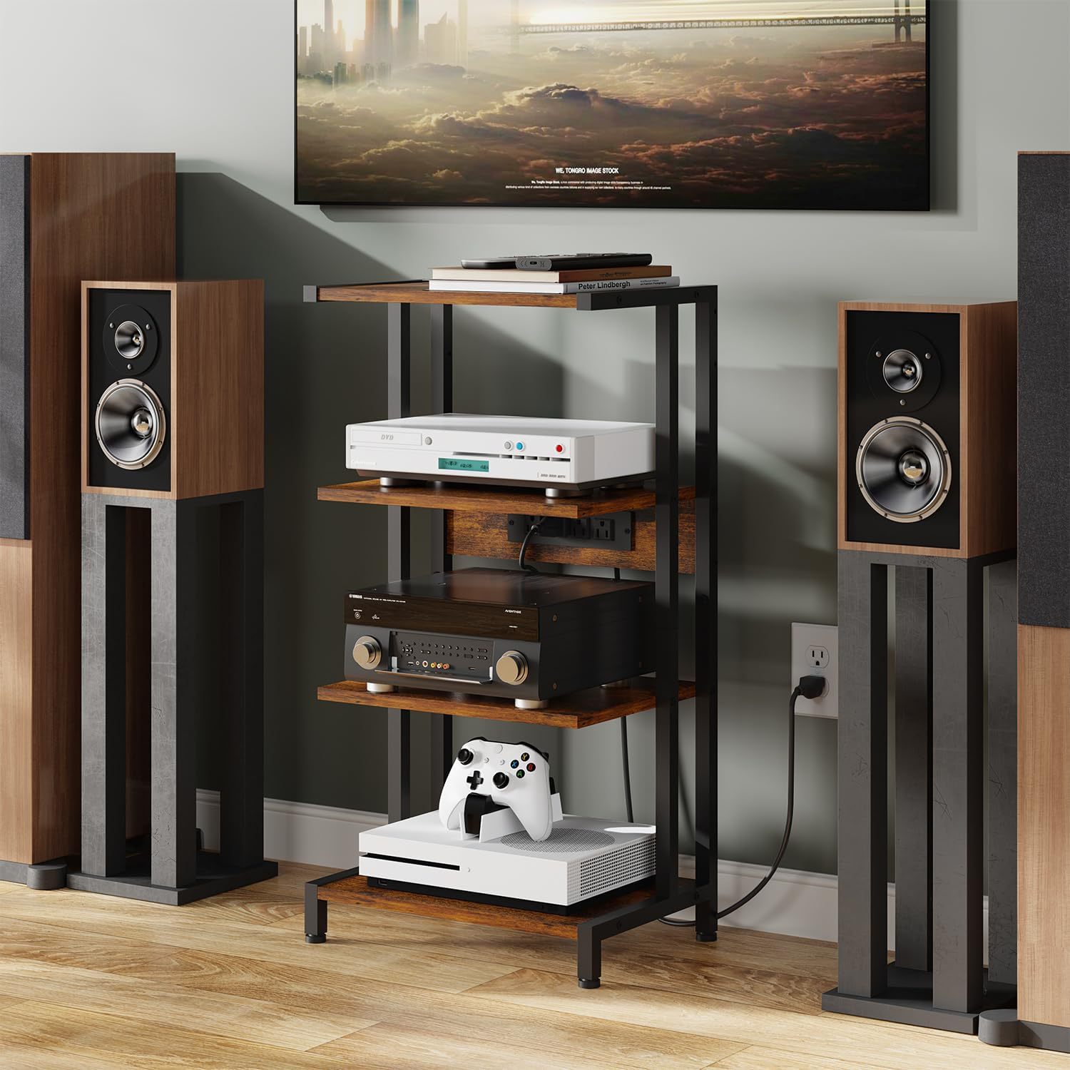 Four-Layer Game Rack Amplifier Rack Audio-Visual Cabinet Tv Set-Top Box Router Audio Audio Storage Rack