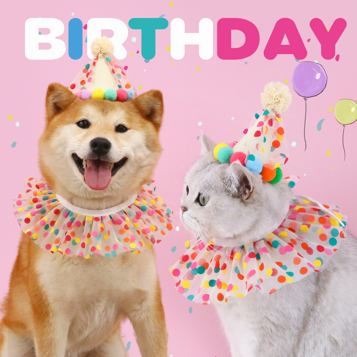 PET Polka Dot encaje bufanda cumpleaños sombrero traje gato perro caramelo colorido bola babero collar ins tocado