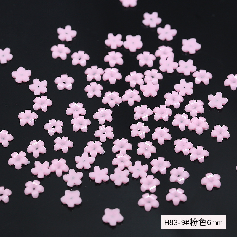 H83-9 # 핑크 6mm 100