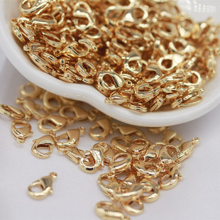 14K copper gold-plated lobster buckle necklace bracelet with receiving tail buckle spring buckle diy handmade jewelry accessories material