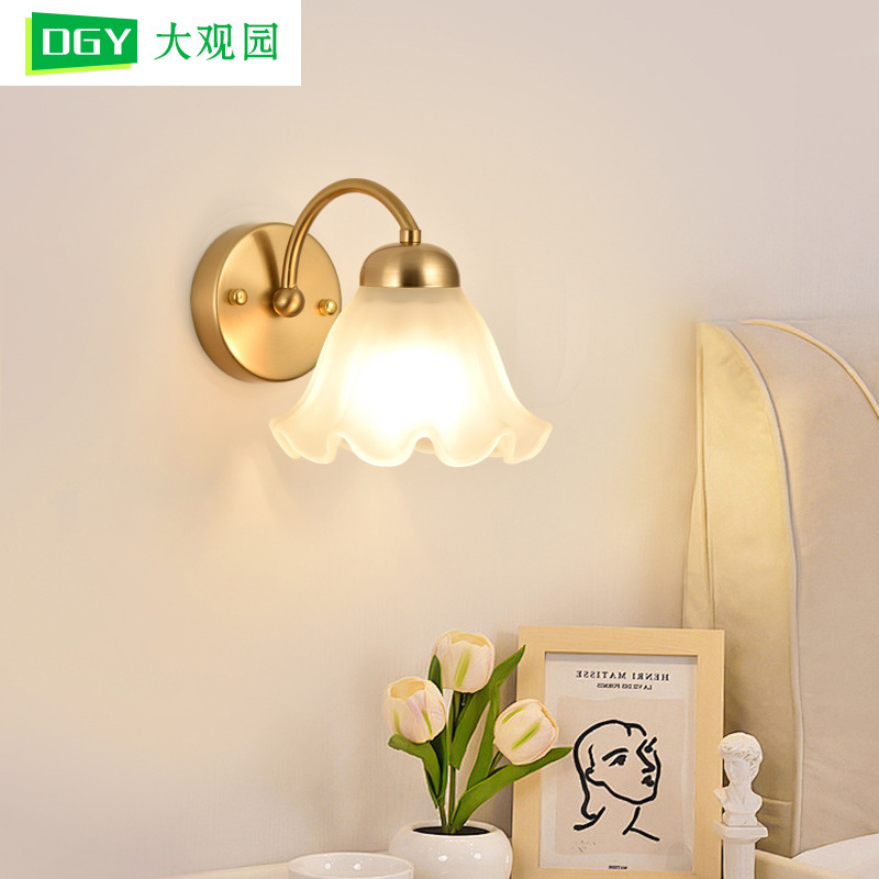 Grand View Garden dormitorio lámpara de cama lámpara de pared nuevo estilo francés pastoral viento lámpara de pared lámpara decorativa L271