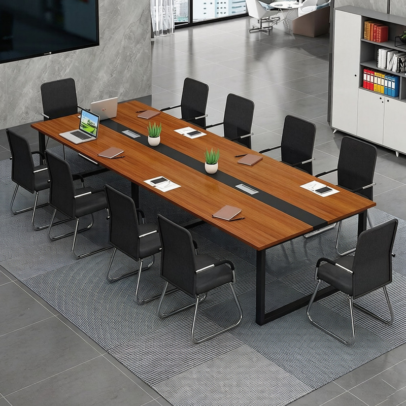 Conference Table, Long Table, Simple Modern Office Desk and Chair Combination, Conference Room Long Table, Work Table, Training Area for Employees Conference Table, Long Table, Simple Modern Office Desk and Chair Combination, Conference Room Long Table, Work Table, Training Area for Employees