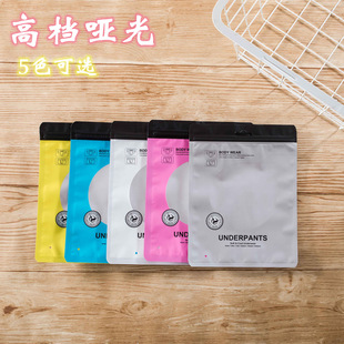 Underwear Bra Frosted Bag Self-Sealing Socks Zipper Bag Transparent Plastic Clothing Packaging Bag Intimates Storage Bag