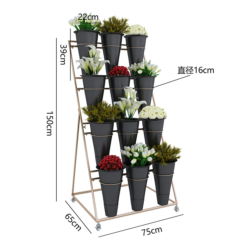 Soporte de flores de hierro forjado para decoración