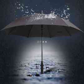 雨景雨伞长柄号男士防风伞迎宾伞三折晴雨伞折叠女学生伞定 制