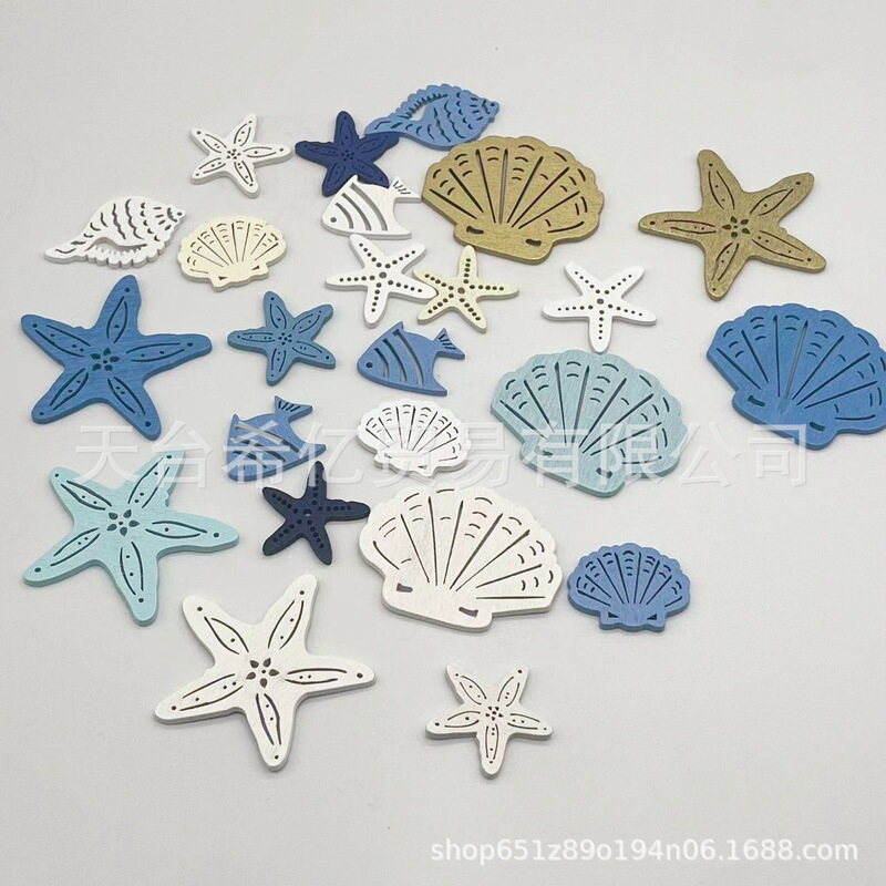 Factory Direct new marine series crafts 3cm/5cm three-color starfish shell sweater accessories