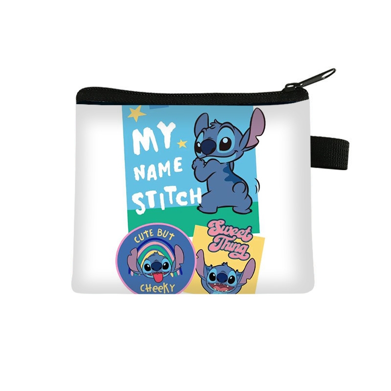 Monedero Infantil de Stitch, Popular en 2025, para Monedas, Llaves, Audífonos, Cartera de Poliéster con Dibujos Animados, Venta al Por Mayor