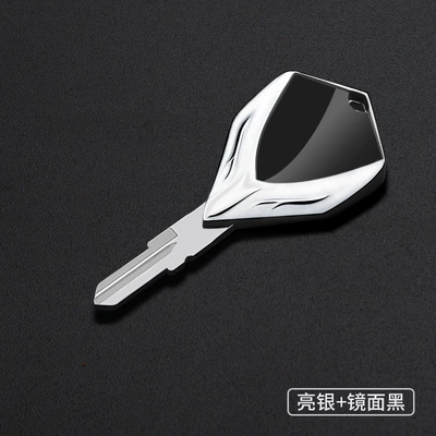 Motorcycle Metal Key Fob Suitable for Bmw G310/G310R/G310Gs (Motorcycle Key) - bright-silver-mirror-black-bm-028
