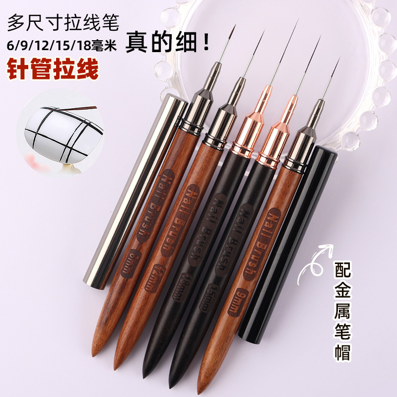 Juego de bolígrafos de dibujo de tubo de aguja de manicura ultrafina de cardamomo, bolígrafo de dibujo de sándalo, pincel para salón de uñas, bolígrafo de pintura especial, bolígrafo de línea de gancho