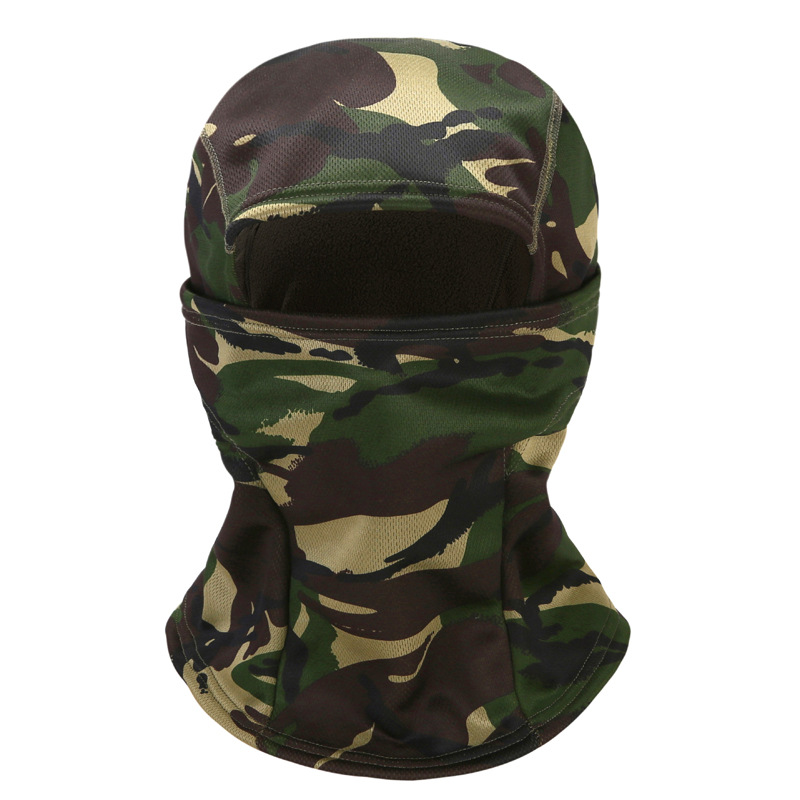 Nuevo camuflaje vellón sombrerería máscara de equitación al aire libre montañismo sombrero a prueba de frío protección solar sombra solar máscara caliente de secado rápido