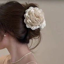 秋冬新款气质花朵抓夹立体玫瑰樱花发夹高级感鲨鱼夹超仙韩式女