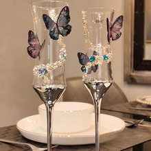 氛围感小众敬酒杯香槟杯装饰diy材料包结婚订婚礼物情人节送女生