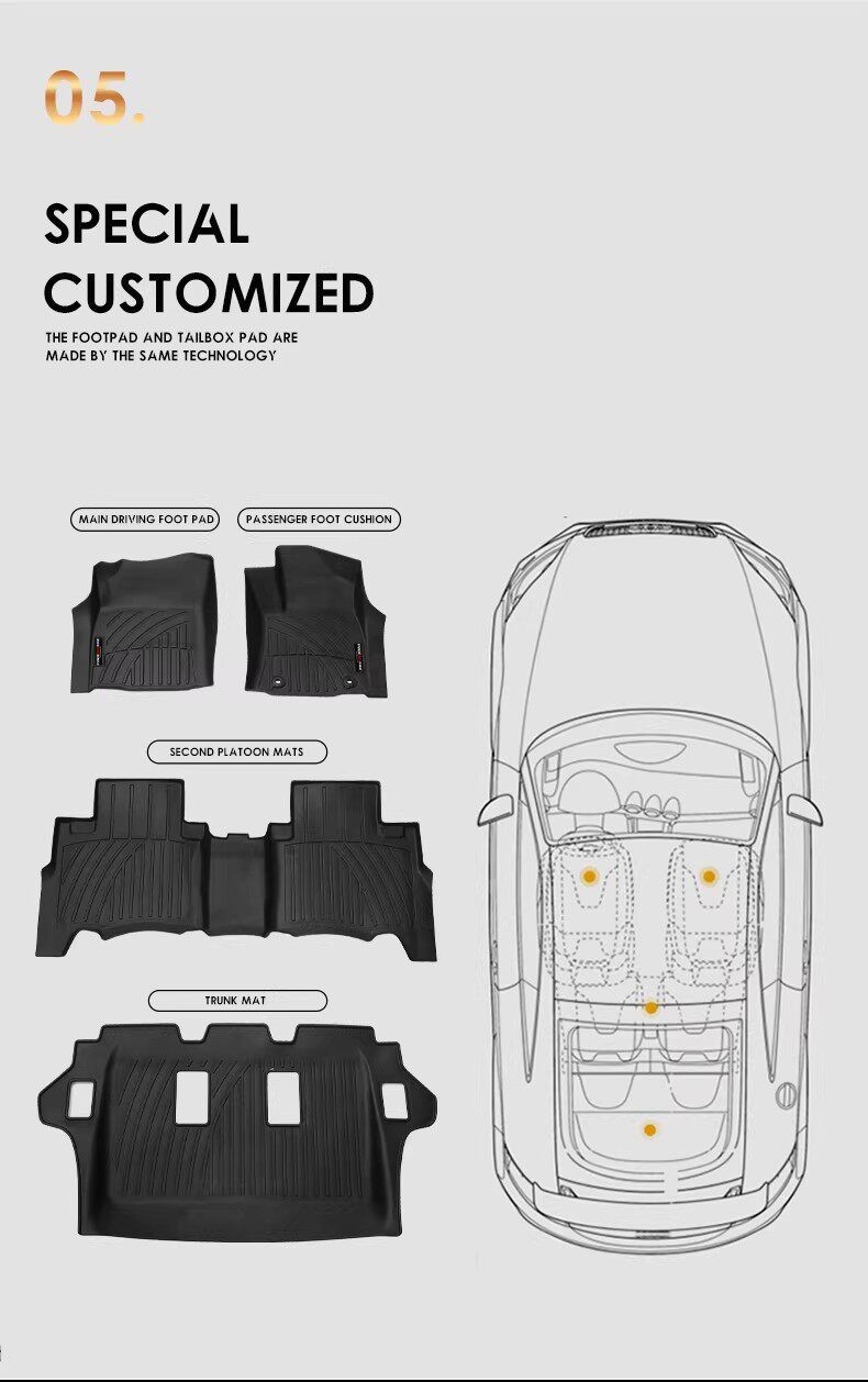 Suitable for Toyota Lc100 Floor Mats, Land Cruiser, Land Cruiser 4700, 4500 Trunk Mats