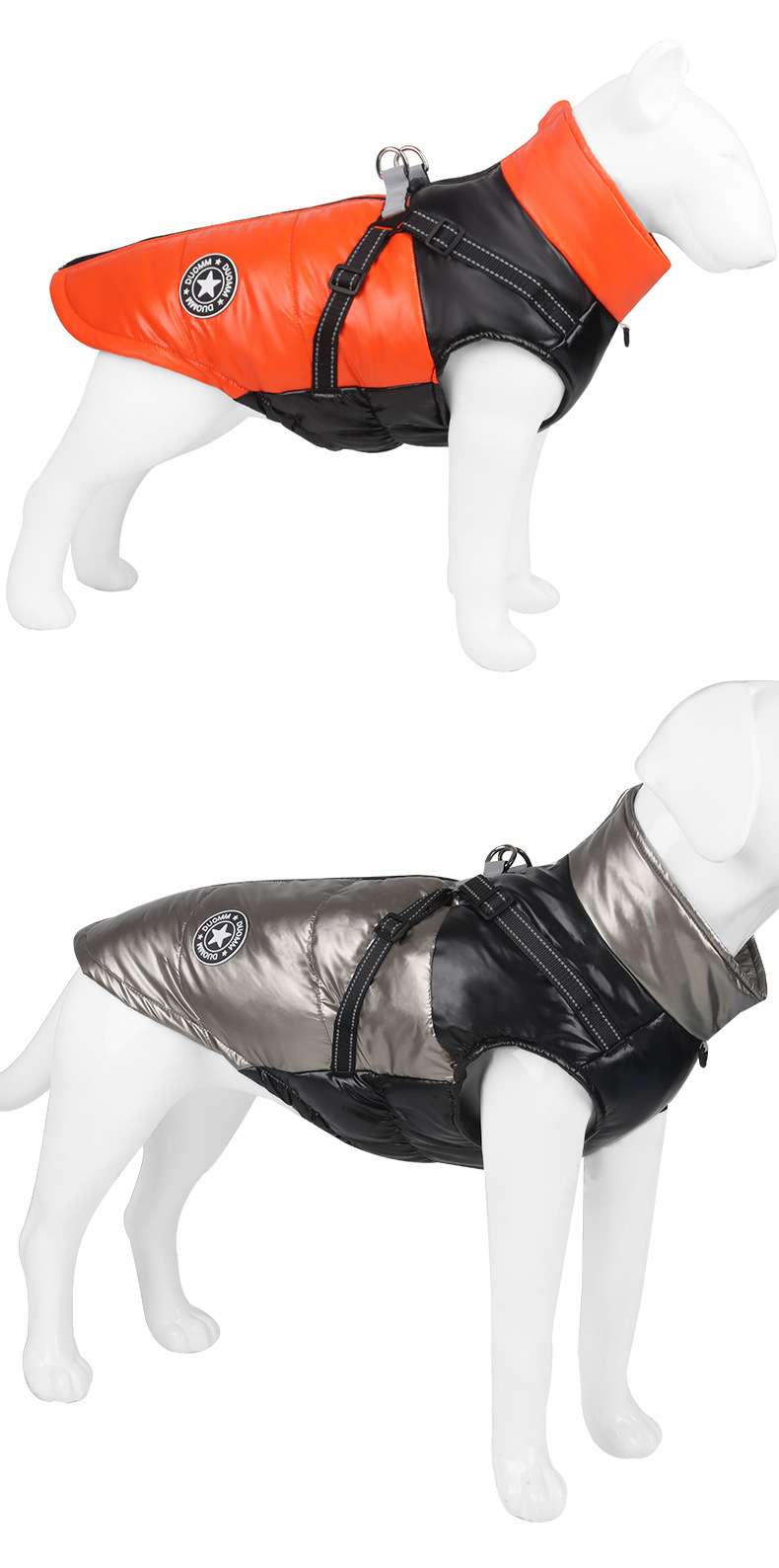 Moletom com capuz para cães casaco de inverno refletivo_voghion.com