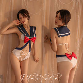 纯欲水手服情趣内衣套装女学生扮演制服蝴蝶结镂空性感睡衣夜店装