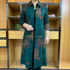 2025新款中老年妈妈装大码中长款风衣高档外套女秋季修身显瘦大衣