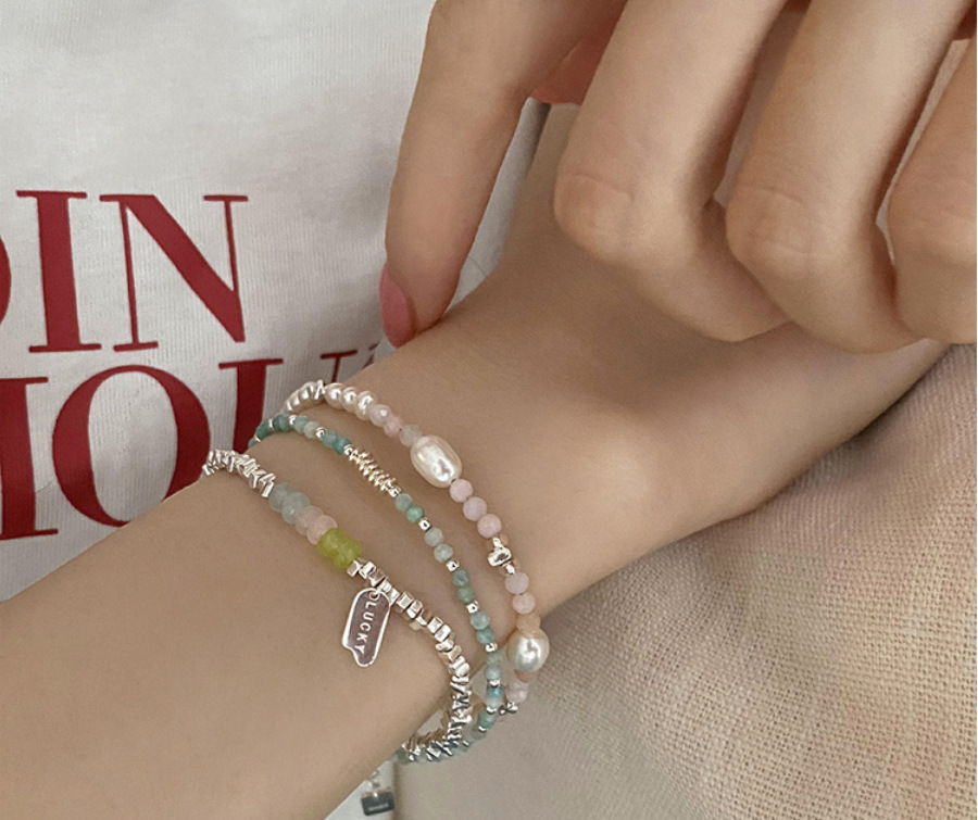 Simple Style Geometric Alloy Beaded Artificial Pearls Bracelets