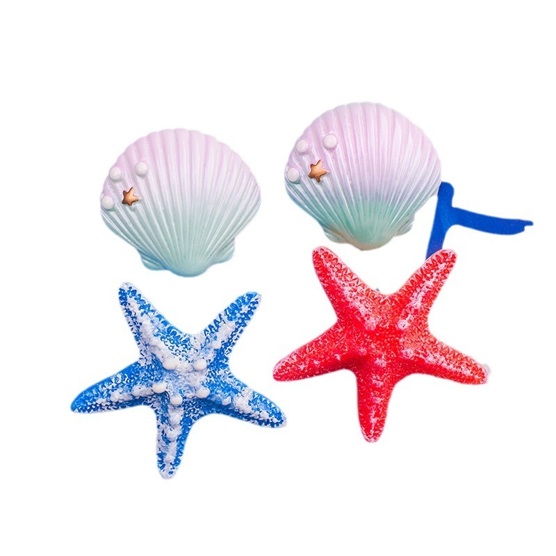 かわいい海洋風貝殻海星樹脂冷蔵庫貼り立体磁気貼り鉄石洞板装飾磁気貼り|undefined