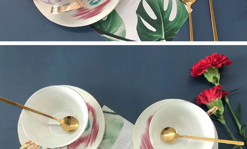 轻奢欧式骨瓷咖啡杯碟厂家批发